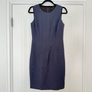Elie Tahari Navy Midi Dress